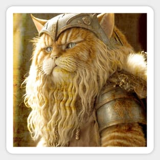 Cat Old Viking Sticker